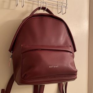 Matt & Nat | Mini Backpack | Vegan Leather | Plum